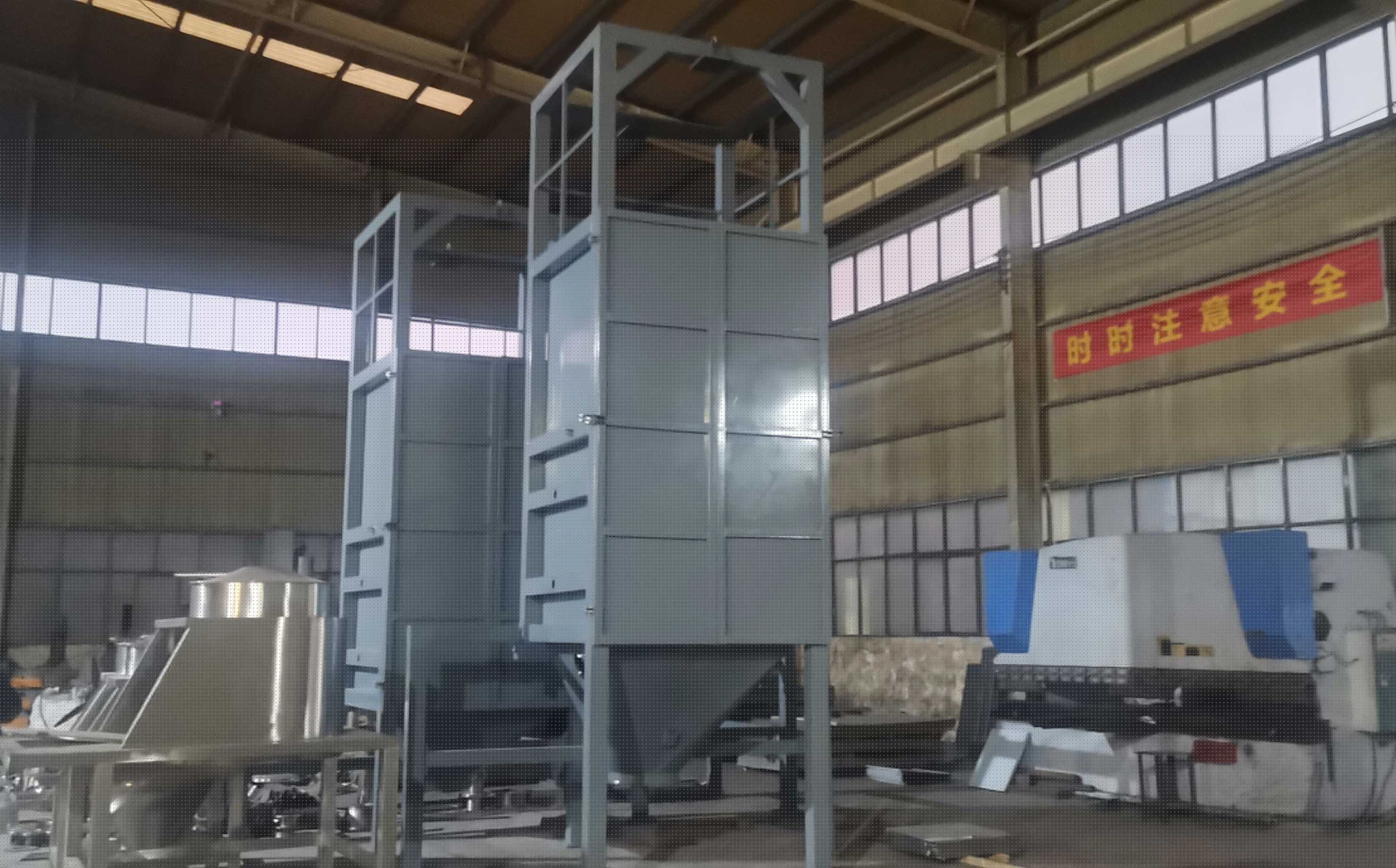 新疆客戶現場噸袋拆包機帶料試機